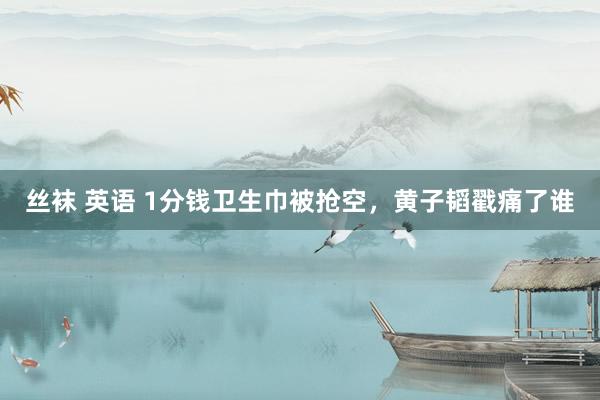 丝袜 英语 1分钱卫生巾被抢空，黄子韬戳痛了谁